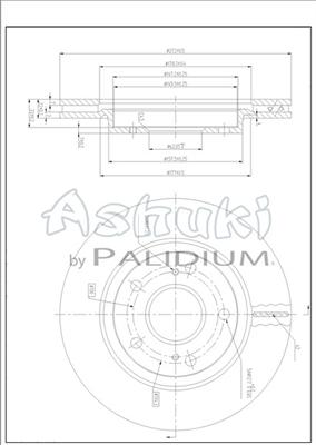 Ashuki K016-68 - Тормозной диск avtokuzovplus.com.ua