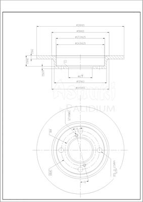 Ashuki K016-70 - Гальмівний диск autocars.com.ua