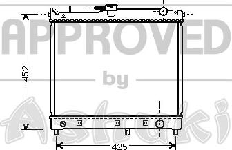 Ashuki K454-03 - Радіатор, охолодження двигуна autocars.com.ua