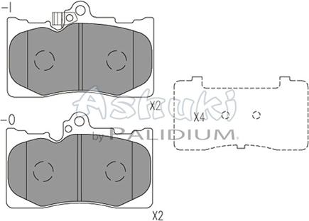 Ashuki L114-01 - Гальмівні колодки, дискові гальма autocars.com.ua