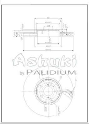 Ashuki L600-02 - Гальмівний диск autocars.com.ua