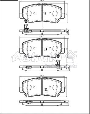 Ashuki M050-40 - Гальмівні колодки, дискові гальма autocars.com.ua