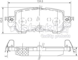 Ashuki M075-36 - Гальмівні колодки, дискові гальма autocars.com.ua