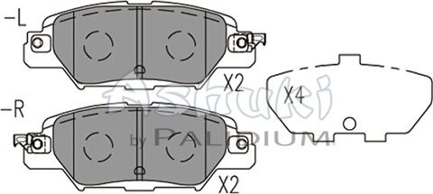 Ashuki M075-46 - Гальмівні колодки, дискові гальма autocars.com.ua