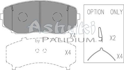 Ashuki M075-47 - Гальмівні колодки, дискові гальма autocars.com.ua