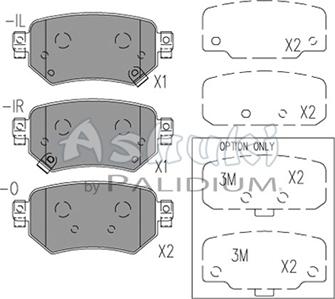 Ashuki M075-48 - Гальмівні колодки, дискові гальма autocars.com.ua