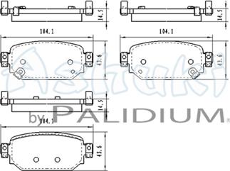 Ashuki M075-51 - Тормозные колодки, дисковые, комплект autodnr.net