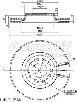 Ashuki M606-36 - Тормозной диск avtokuzovplus.com.ua