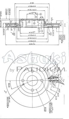 Ashuki M616-09 - Гальмівний диск autocars.com.ua