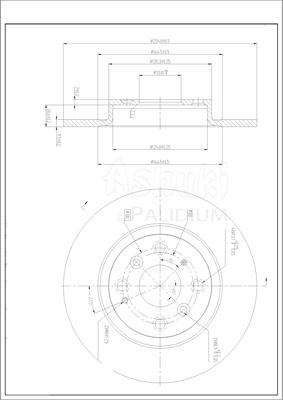 Ashuki M616-10 - Гальмівний диск autocars.com.ua