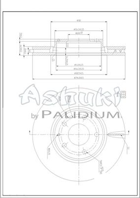 Ashuki M616-12 - Тормозной диск avtokuzovplus.com.ua