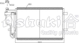 Ashuki M981-66 - Конденсатор, кондиціонер autocars.com.ua