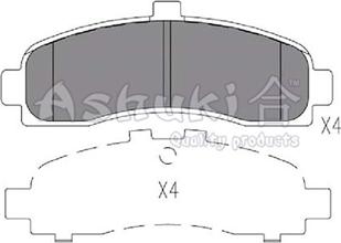 Ashuki N009-70 - Тормозные колодки, дисковые, комплект avtokuzovplus.com.ua