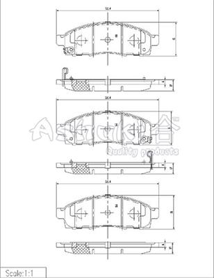 Ashuki N009-93 - Гальмівні колодки, дискові гальма autocars.com.ua