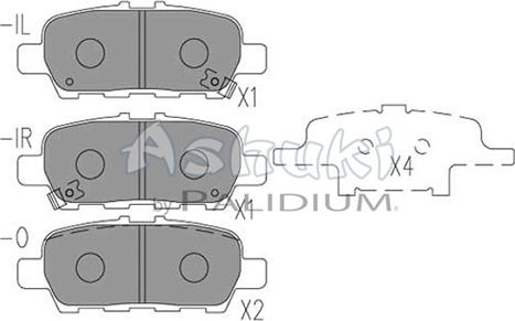 Ashuki N009-96 - Тормозные колодки, дисковые, комплект avtokuzovplus.com.ua