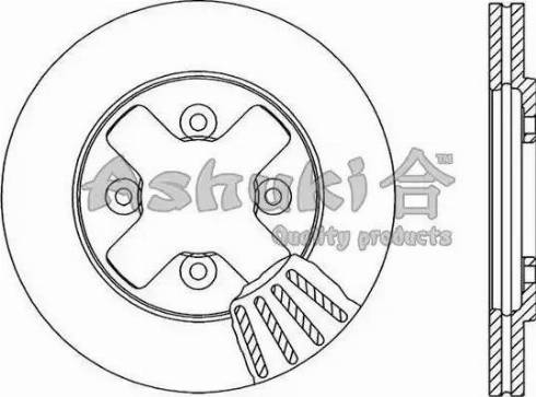 Ashuki N013-25 - Тормозной диск avtokuzovplus.com.ua