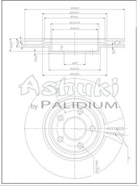 Ashuki N013-94 - Тормозной диск avtokuzovplus.com.ua