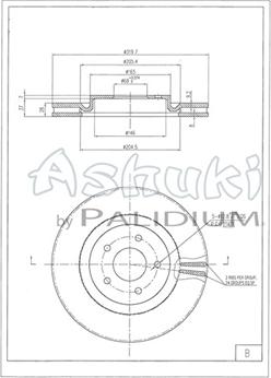 Ashuki N013-99 - Гальмівний диск autocars.com.ua