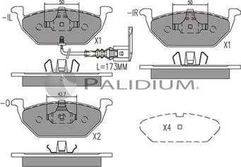 Ashuki P1-1001 - Тормозные колодки, дисковые, комплект autodnr.net