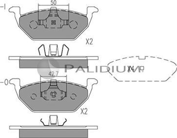 Ashuki P1-1002 - Тормозные колодки, дисковые, комплект autodnr.net