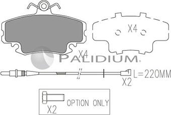 Ashuki P1-1003 - Тормозные колодки, дисковые, комплект autodnr.net