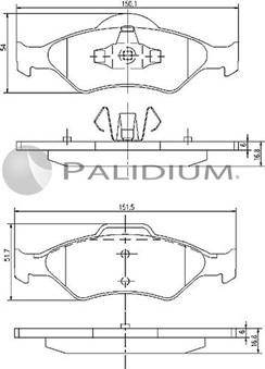 Ashuki P1-1022 - Гальмівні колодки, дискові гальма autocars.com.ua