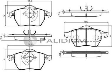 Ashuki P1-1025 - Тормозные колодки, дисковые, комплект autodnr.net