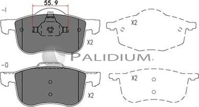 Ashuki P1-1033 - Гальмівні колодки, дискові гальма autocars.com.ua