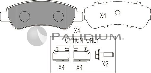 Ashuki P1-1050 - Тормозные колодки, дисковые, комплект autodnr.net