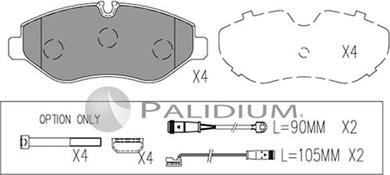 Ashuki P1-1052 - Гальмівні колодки, дискові гальма autocars.com.ua