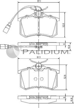 Ashuki P1-1063 - Тормозные колодки, дисковые, комплект autodnr.net