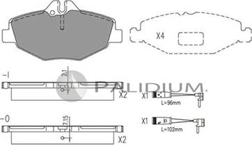 Ashuki P1-1067 - Гальмівні колодки, дискові гальма autocars.com.ua