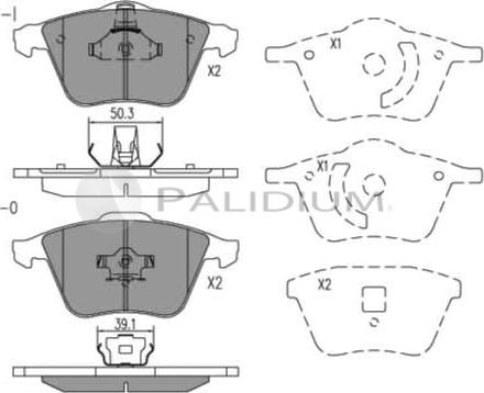 Ashuki P1-1068 - Тормозные колодки, дисковые, комплект avtokuzovplus.com.ua