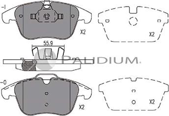 Ashuki P1-1071 - Тормозные колодки, дисковые, комплект avtokuzovplus.com.ua