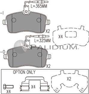 Ashuki P1-1079 - Тормозные колодки, дисковые, комплект autodnr.net