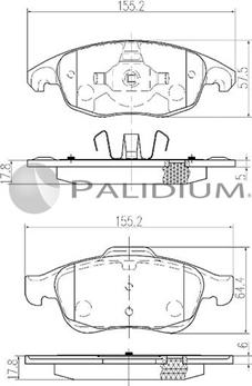 Ashuki P1-1092 - Гальмівні колодки, дискові гальма autocars.com.ua