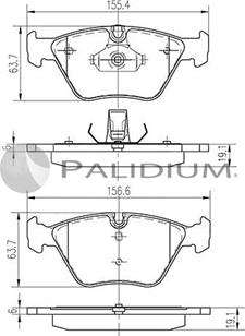 Ashuki P1-1095 - Тормозные колодки, дисковые, комплект autodnr.net