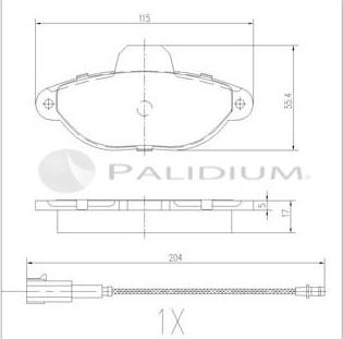 Ashuki P1-1098 - Гальмівні колодки, дискові гальма autocars.com.ua