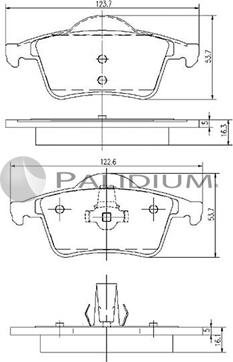 Ashuki P1-1110 - Тормозные колодки, дисковые, комплект avtokuzovplus.com.ua