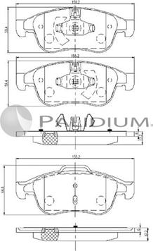 Ashuki P1-1115 - Гальмівні колодки, дискові гальма autocars.com.ua