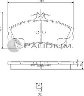 Ashuki P1-1116 - Тормозные колодки, дисковые, комплект autodnr.net