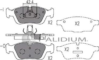 Ashuki P1-1122 - Тормозные колодки, дисковые, комплект avtokuzovplus.com.ua