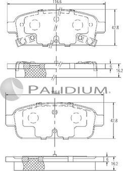 Ashuki P1-1129 - Гальмівні колодки, дискові гальма autocars.com.ua