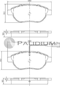 Ashuki P1-1130 - Тормозные колодки, дисковые, комплект avtokuzovplus.com.ua