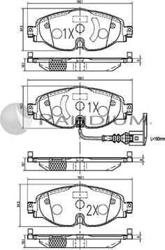 Ashuki P1-1133 - Гальмівні колодки, дискові гальма autocars.com.ua