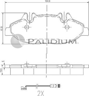 Ashuki P1-1141 - Тормозные колодки, дисковые, комплект avtokuzovplus.com.ua