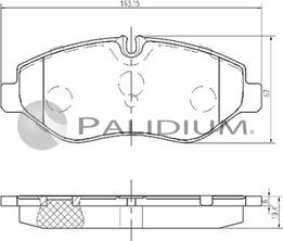 Ashuki P1-1152 - Гальмівні колодки, дискові гальма autocars.com.ua