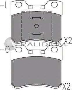 Ashuki P1-1155 - Тормозные колодки, дисковые, комплект autodnr.net