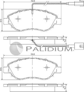 Ashuki P1-1163 - Тормозные колодки, дисковые, комплект avtokuzovplus.com.ua