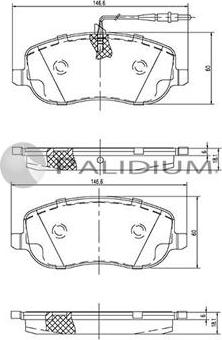 Ashuki P1-1166 - Гальмівні колодки, дискові гальма autocars.com.ua